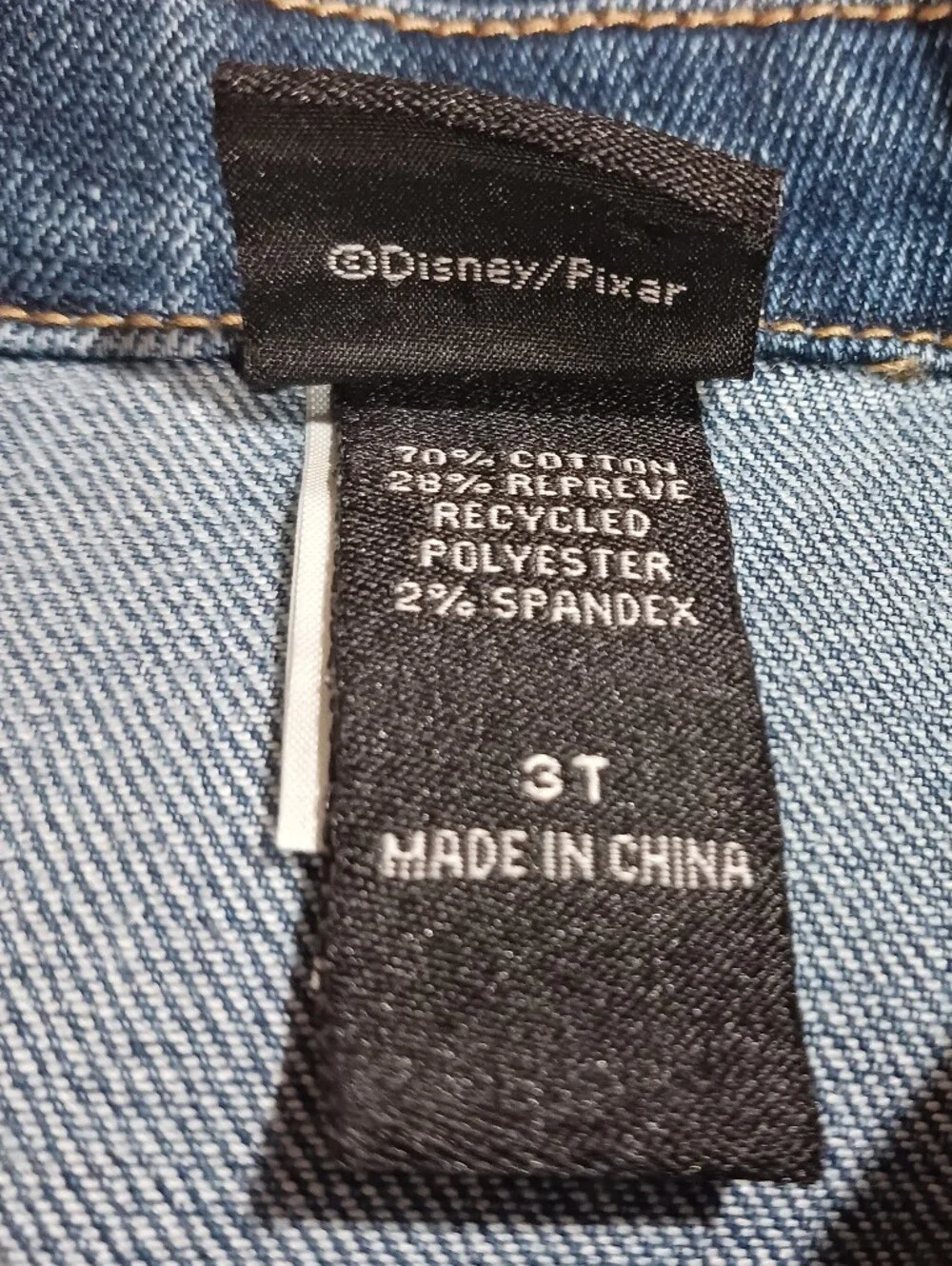 Disney Pixar WALL-E Denim Trucker Jacket Embroidered Toddler 3T